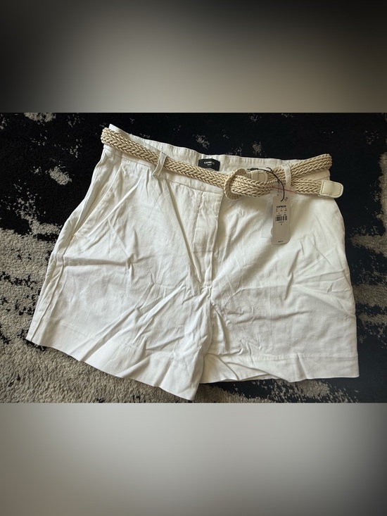 Express Pants - NWT Express White Belted Shorts Size 6